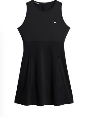 J.Lindeberg Black Sleeveless A-Line Tennis Dress